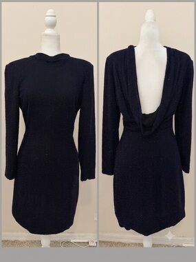 Vintage 1980’s Fabrice Simon Couture 100% Silk Beaded Cocktail Dress Sz 6 Luxury